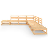 7 Piece Garden Lounge Set Solid Pinewood - Side View
