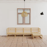 5 Piece Garden Lounge Set Solid Pinewood