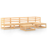 6 Piece Garden Lounge Set Solid Wood Pine
