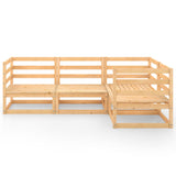 4 Piece Garden Lounge Set Solid Pinewood - Side View