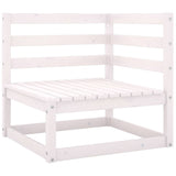 4 Piece Garden Lounge Set White Solid Pinewood - Top-Down View