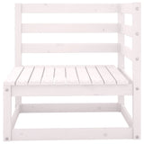 4 Piece Garden Lounge Set White Solid Pinewood - 45-Degree Angle