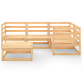 5 Piece Garden Lounge Set Solid Pinewood - Side View