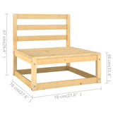 5 Piece Garden Lounge Set Solid Pinewood - Extra Image
