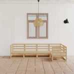 5 Piece Garden Lounge Set Solid Wood Pine
