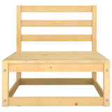 7 Piece Garden Lounge Set Solid Pinewood - Rear View