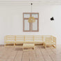 7 Piece Garden Lounge Set Solid Wood Pine