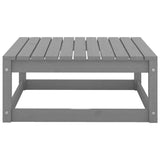 7 Piece Garden Lounge Set Grey Solid Wood Pine