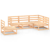 5 Piece Garden Lounge Set Solid Pinewood