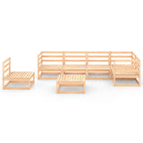 7 Piece Garden Lounge Set Solid Pinewood - Side View