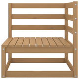 9 Piece Garden Lounge Set Honey Brown Solid Pinewood - 45-Degree Angle