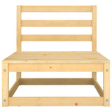 8 Piece Garden Lounge Set Solid Pinewood - Close-Up Angle