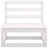 10 Piece Garden Lounge Set White Solid Pinewood - Close-Up Angle