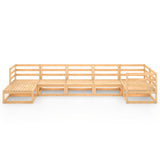 7 Piece Garden Lounge Set Solid Pinewood - Side View