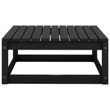 8 Piece Garden Lounge Set Black Solid Pinewood - Extra Image