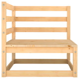 10 Piece Garden Lounge Set Solid Pinewood - 45-Degree Angle