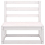 10 Piece Garden Lounge Set White Solid Pinewood - Close-Up Angle