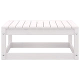 10 Piece Garden Lounge Set White Solid Pinewood - Extra Image