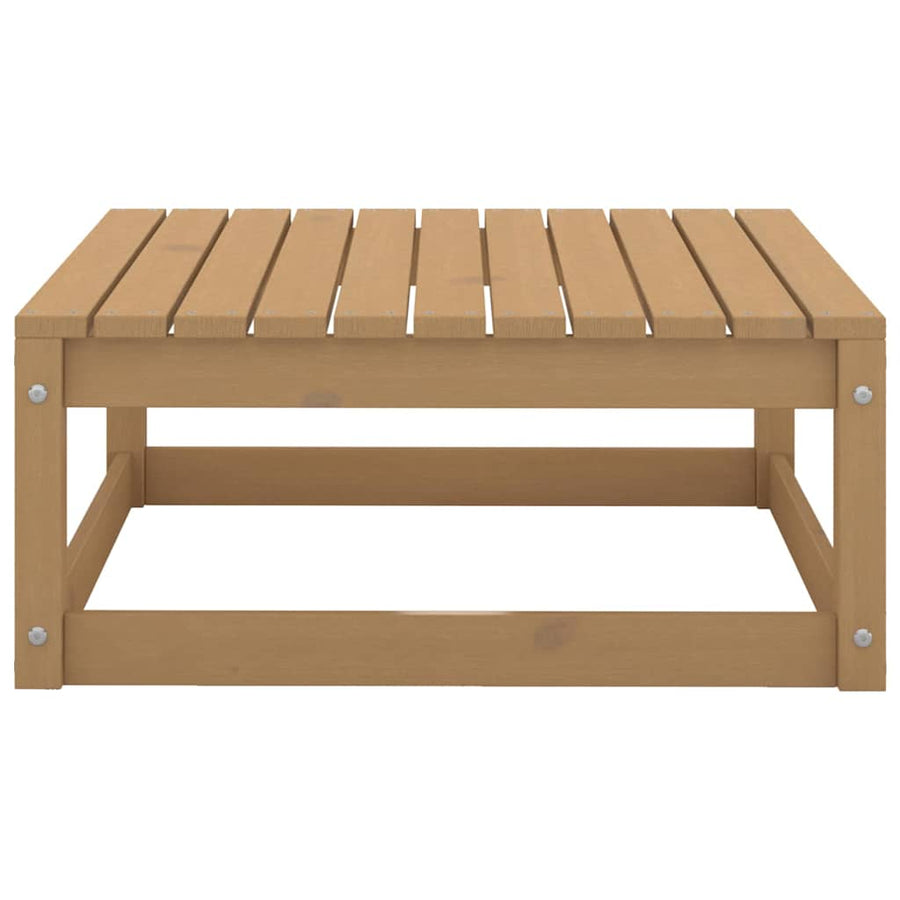 10 Piece Garden Lounge Set Honey Brown Solid Wood Pine