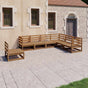 7 Piece Garden Lounge Set Honey Brown Solid Wood Pine