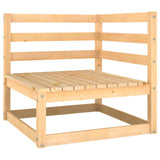 9 Piece Garden Lounge Set Solid Pinewood - Top-Down View