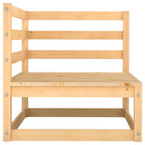 9 Piece Garden Lounge Set Solid Pinewood - 45-Degree Angle