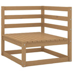 10 Piece Garden Lounge Set Honey Brown Solid Wood Pine