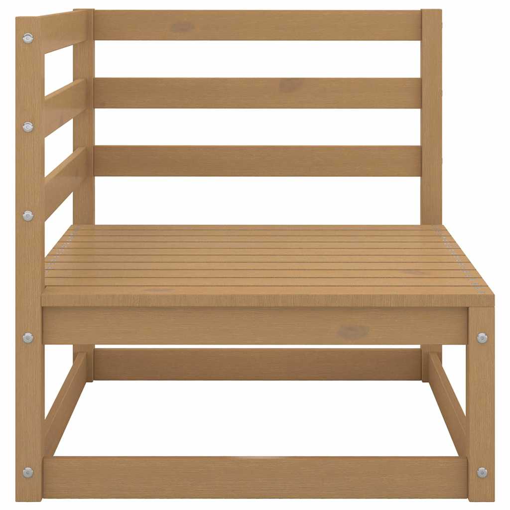 10 Piece Garden Lounge Set Honey Brown Solid Wood Pine