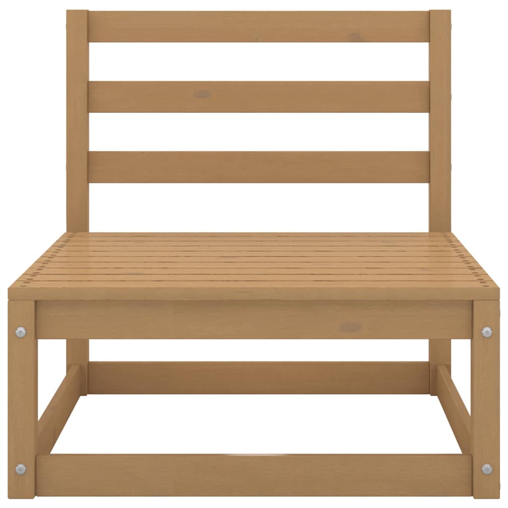 10 Piece Garden Lounge Set Honey Brown Solid Wood Pine