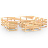 13 Piece Garden Lounge Set Solid Pinewood