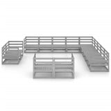 13 Piece Garden Lounge Set Solid Pinewood