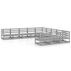 11 Piece Garden Lounge Set Solid Wood Pine