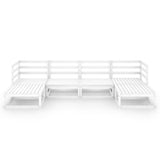 6 Piece Garden Lounge Set Solid Pinewood - Side View