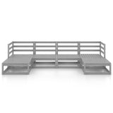 6 Piece Garden Lounge Set Solid Pinewood - Side View