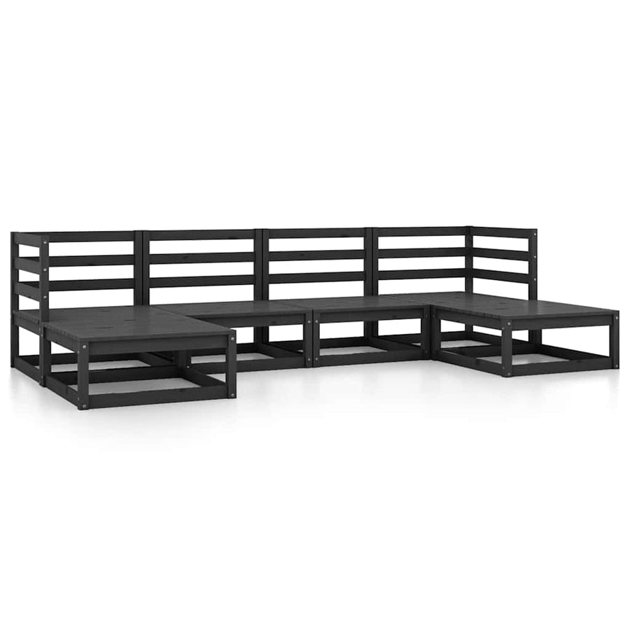 6 Piece Garden Lounge Set Solid Wood Pine
