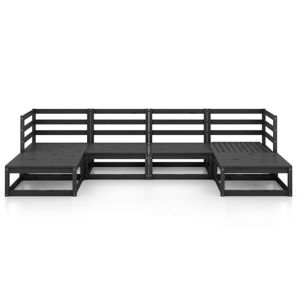 6 Piece Garden Lounge Set Solid Pinewood