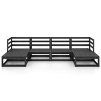6 Piece Garden Lounge Set Solid Wood Pine