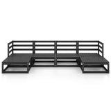 6 Piece Garden Lounge Set Solid Pinewood - Side View