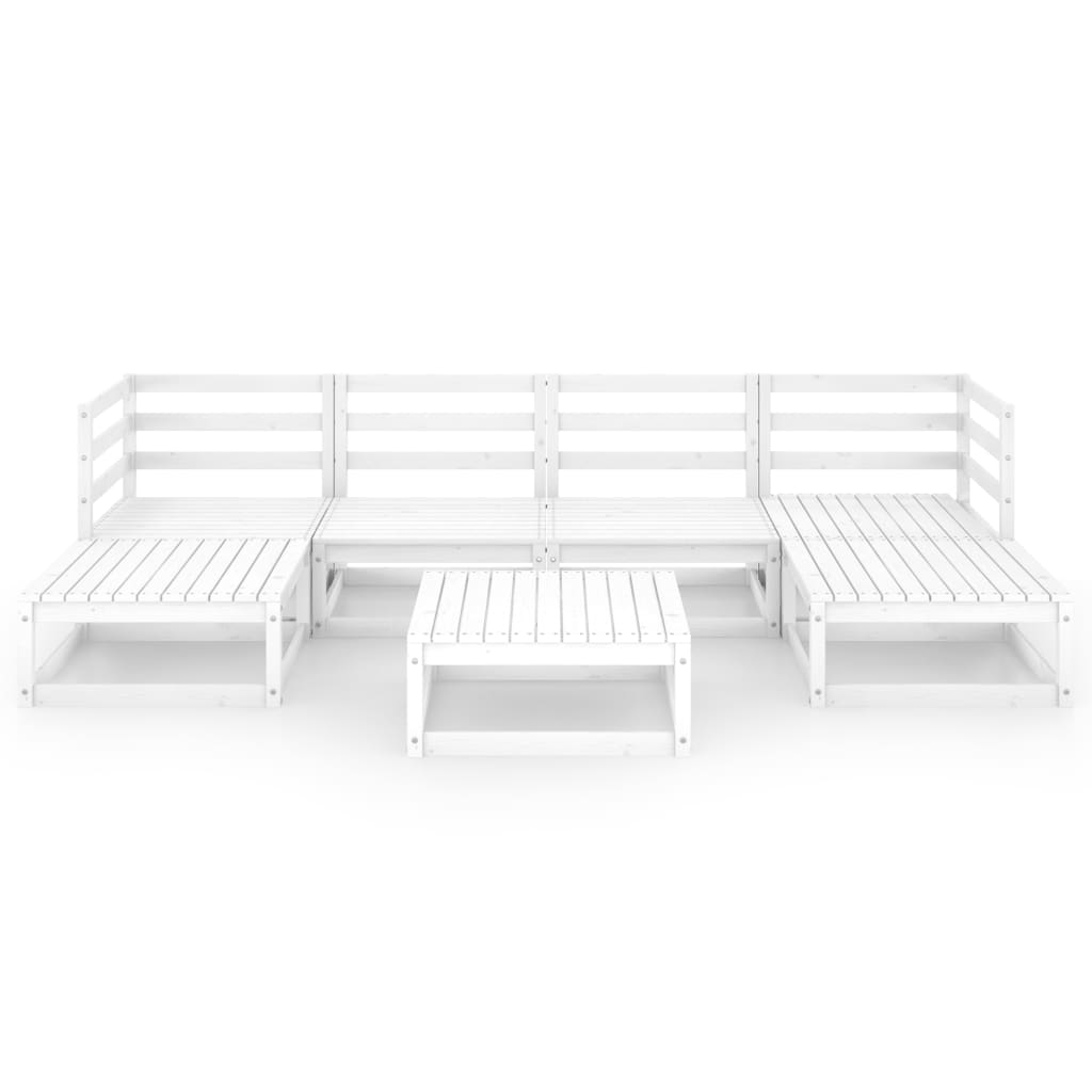 7 Piece Garden Lounge Set Solid Pinewood
