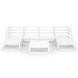 7 Piece Garden Lounge Set Solid Pinewood - Side View