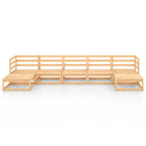 7 Piece Garden Lounge Set Solid Pinewood - Side View