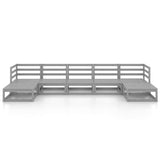 7 Piece Garden Lounge Set Solid Pinewood - Side View