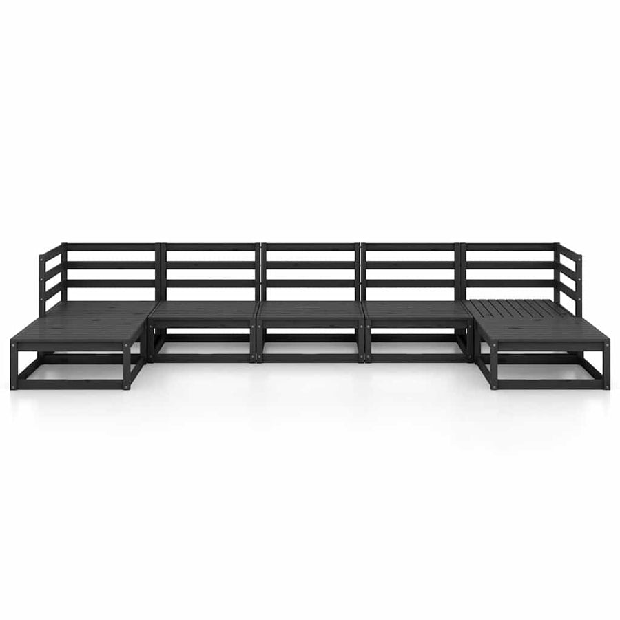 7 Piece Garden Lounge Set Solid Wood Pine