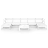 8 Piece Garden Lounge Set Solid Pinewood - Side View