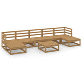 8 Piece Garden Lounge Set Solid Wood Pine