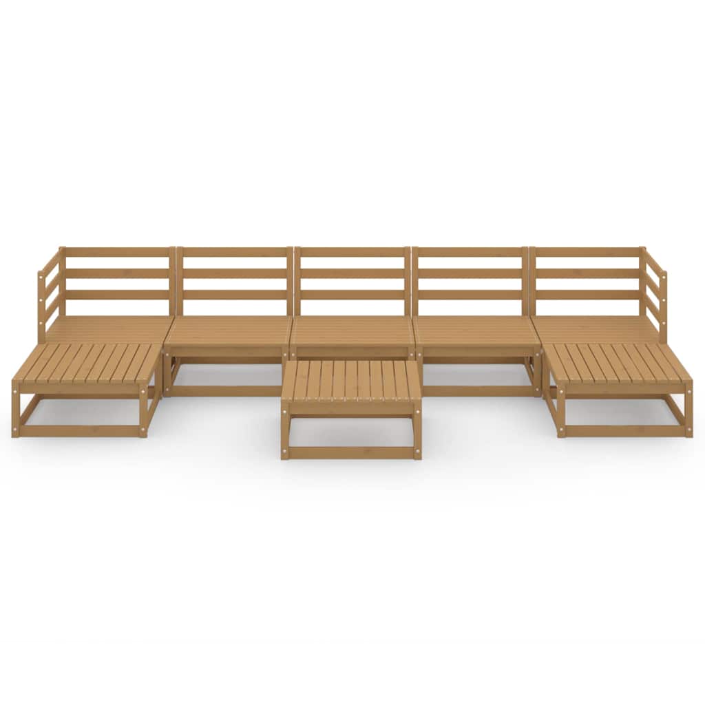 8 Piece Garden Lounge Set Solid Wood Pine