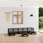8 Piece Garden Lounge Set Solid Wood Pine