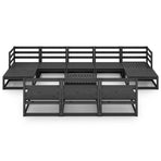 11 Piece Garden Lounge Set Solid Wood Pine