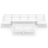 9 Piece Garden Lounge Set Solid Pinewood - Side View