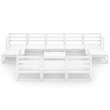11 Piece Garden Lounge Set Solid Pinewood - Side View